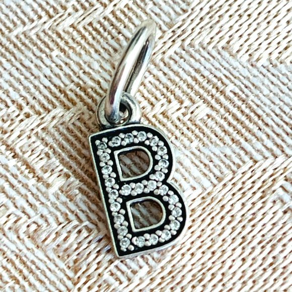 Pandora Jewelry - Pandora Letter B pendant charm with Cubic zirconia